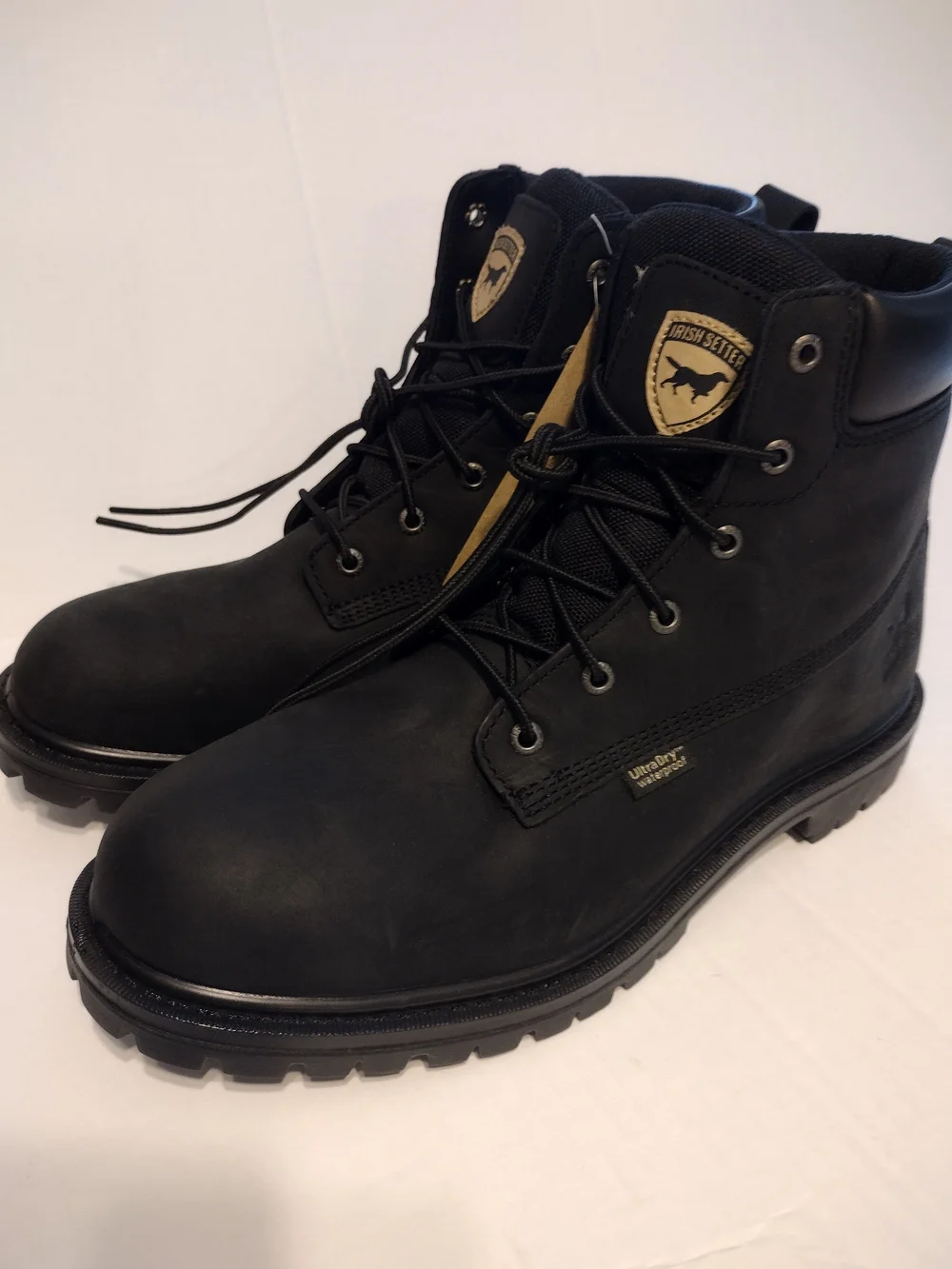 Irish Setter Men’s Black Waterproof Work Boots